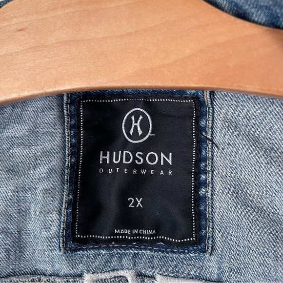 Bape Bathing Ape x Hudson Outerwear Graphic Denim Jean Jacket Distressed Mens 2X - Picture 13 of 13